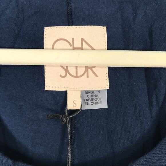 Chaser Shirt Small Blue Crop Boxy Oversized Short Sleeve Basic Capsule Tee Top‎ - Picture 5 of 5